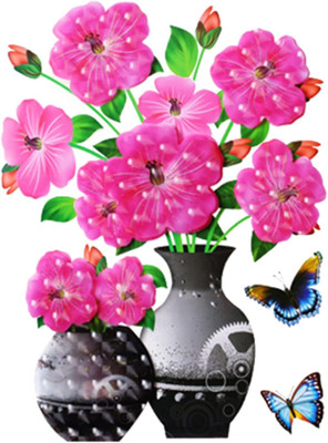 SmartWindow 30 cm Simulation Plant Vase Home Refrigerator Decoration Stickers (30CM x 40CM) (C) Self Adhesive Sticker(Pack of 1)