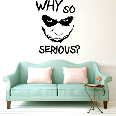 SAI DESIGNS 48 cm why so serious joker design(48x58) Self Adhesive Sticker(Pack of 1)