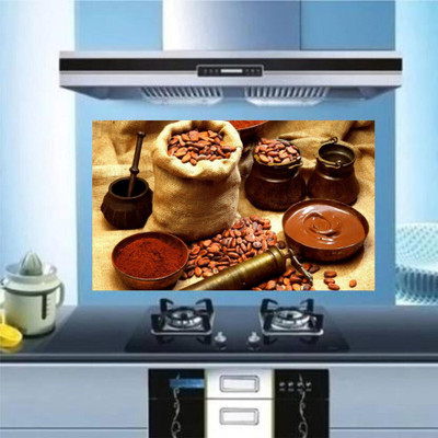 Epithet Studio 76 cm Choclate Waterproof and Anti Oil Stain Kitchen Wall Sticker Self Adhesive Sticker(Pack of 1)