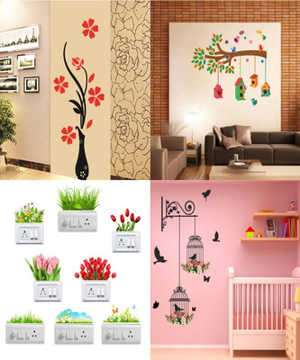 GharKraft 90 cm Set of 4 - 140 Self Adhesive Sticker(Pack of 4)