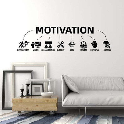 SnappyVinyl 42 cm Development Success Easy to apply Wall Sticker Self Adhesive Sticker(Pack of 1)