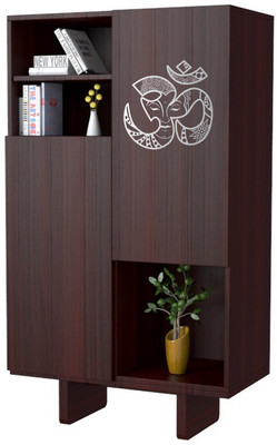 WALLDESIGN 53.34 cm Om Buddha Silver (Medium) Self Adhesive Sticker(Pack of 1)
