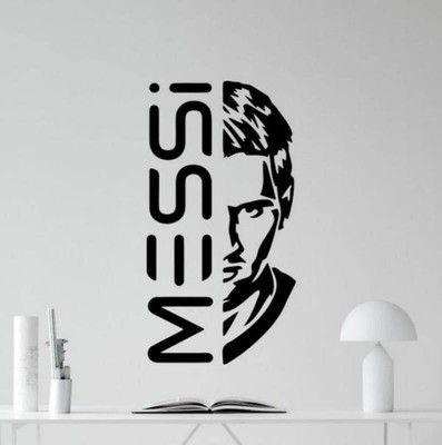 SnappyVinyl 62 cm Messi Vinyl Decal Wall Self Adhesive Sticker(Pack of 1)
