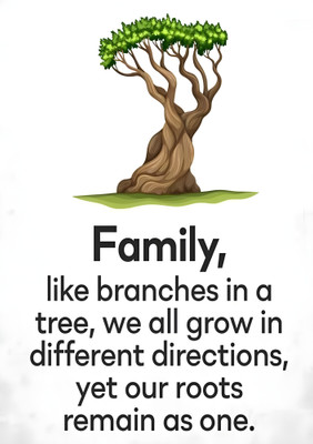 Dumdic 30 cm Family A4 Strong Self Adhesive Sticker(Pack of 1)