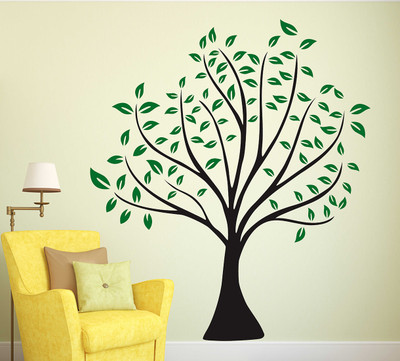 MIIKOR 90 cm Tree | Non-Reusable Stickers Self Adhesive Sticker(Pack of 1)