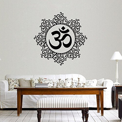 Xskin 60 cm Designer Om , Wall Sticker Easy to Apply and Remove Self Adhesive Sticker(Pack of 1)
