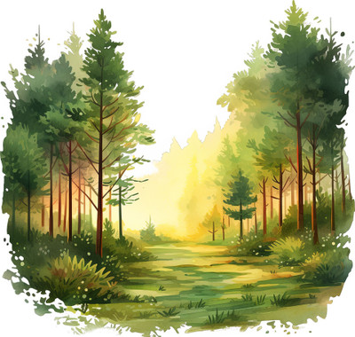 SoFFXia 18 inch Trendy Forests Tree Wall Sticker For Home, Living Room Decoration EDD_WS_19446 Self Adhesive Sticker(Pack of 1)