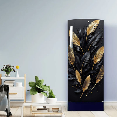 Crative Design 49 inch Fridge Single Door Wallpaper Sticker Wrap For Refrigerator Self Adhesive Sticker Self Adhesive Sticker(Pack of 1)