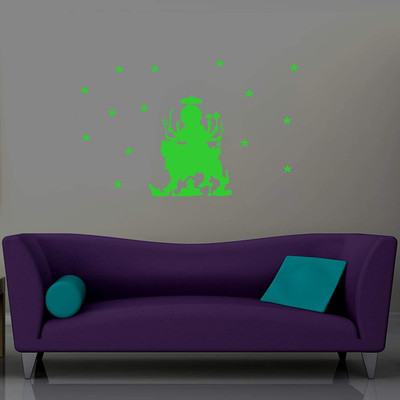 Flipkart SmartBuy 25 cm Glow in The Dark Goddess Durga Wall Stickers Self Adhesive Sticker(Pack of 1)