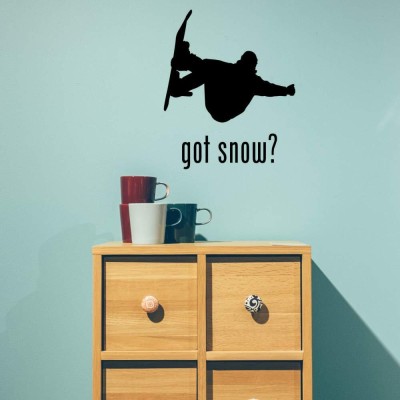 Xskin 29 cm Got Snow Snowboard Snowboarding3 Wall Sticker, Easy to Apply and Remove, 29cm Self Adhesive Sticker(Pack of 1)