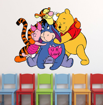 LANSTICK 99.06 cm ANIMALS WITH FAMILY STICKER Self Adhesive Sticker(Pack of 1)