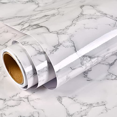 Dizaa Vinyl Abstract White Wallpaper(L x W: 200 cm x 60 cm)