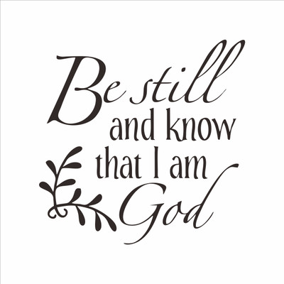 S3DESIGN 60 cm be still Self Adhesive Sticker(Pack of 1)