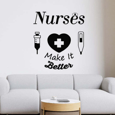 SnappyVinyl 27 cm Nurses Make It Better Self Adhesive Sticker(Pack of 1)