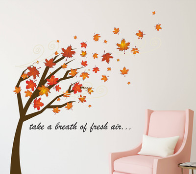 Wallzone 80 cm Tree Removable Sticker(Pack of 1)