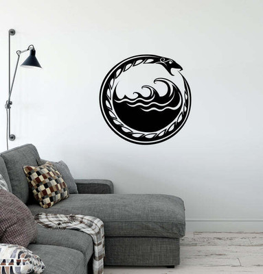 SnappyVinyl 33 cm Ouroboros Ancient Serpent Self Adhesive Sticker(Pack of 1)