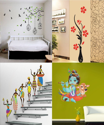 Walltech 90 cm Set of 4 - 155 Self Adhesive Sticker(Pack of 4)
