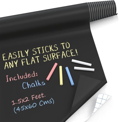 Eduway 45 cm Vinyl Chalk Board Sticker 1.5x2 ft for Office Home Study Purposes Self Adhesive_ Chalkboard Sticker(Pack of 1)