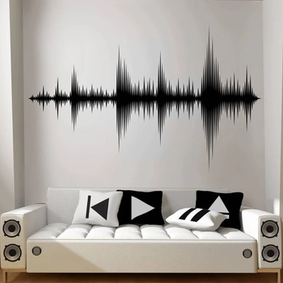 Xskin 67 cm Audio Wave Self Adhesive Sticker(Pack of 1)