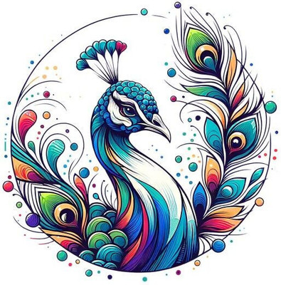 stixly 45 cm NEW2025_Decorative Sticker for Living Room 684 Self Adhesive Sticker(Pack of 1)