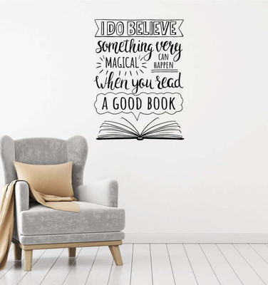 SnappyVinyl 27 cm Open Book Inspirational Self Adhesive Sticker(Pack of 1)