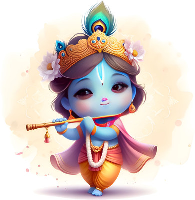 Riditcreation 50 cm krishna Self Adhesive Sticker(Pack of 1)