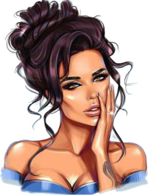 Vijaya enterprises 61 cm Sexy Pretty Girl Magnetic Sticker (Pack of 1) Self Adhesive Sticker(Pack of 1)