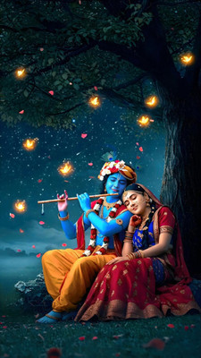swaroopa 16.5 inch Radha krisha A3 size non tearable sticker Self Adhesive Sticker(Pack of 1)