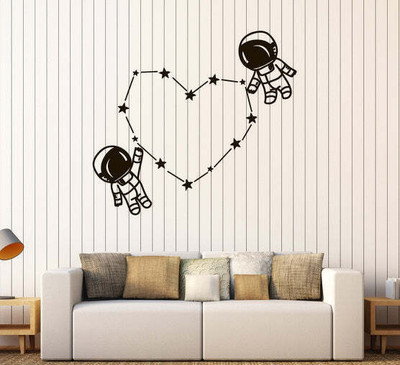 SnappyVinyl 27 cm Spaceman Astronaut Self Adhesive Sticker(Pack of 1)