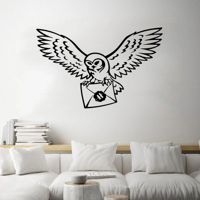 SnappyVinyl 56 cm Owl Potter Bird Envelope Self Adhesive Sticker(Pack of 1)