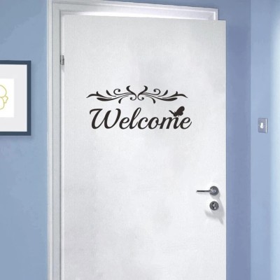 SnappyVinyl 10 cm Welcome English alphabet Door Sticker Self Adhesive Sticker(Pack of 1)