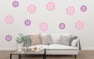 Happy Walls 30 cm Colorful Pattern Self Adhesive Sticker(Pack of 1)