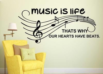 WALLSTICK 95 cm Music Life Removable Sticker(Pack of 1)