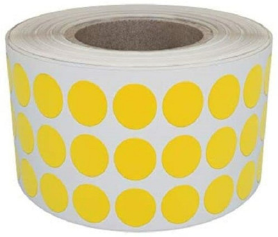 BlackDreams 2.5 cm Chromo Barcode Paper Labels Stickers roll Print with Ribbon, 25mm, 2500/roll Self Adhesive Sticker(Pack of 2500)