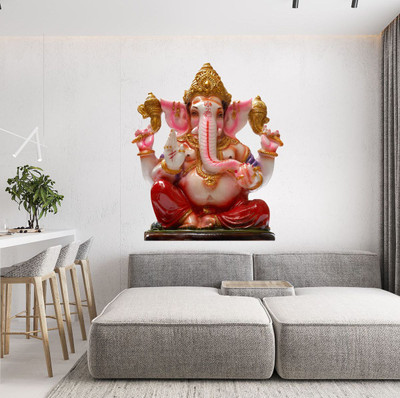 STICKER STUDIO 58 cm Ganesh ji Wall Sticker & Decal Self Adhesive Sticker(Pack of 1)