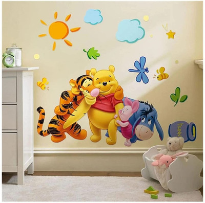 SmartWindow 50 cm Winnie The Pooh Home Décor Cartoon Self Adhesive Wall Sticker (50 CM X 70 CM) Self Adhesive Sticker(Pack of 1)