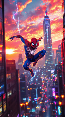 swaroopa 16.5 inch Spiderman A3 size non tearable sticker Self Adhesive Sticker(Pack of 1)