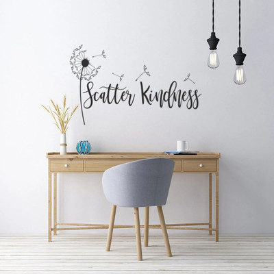 SnappyVinyl 56 cm Modern Scatter Kindness Dandelion Self Adhesive Sticker(Pack of 1)