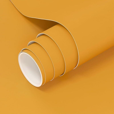 SELLORAMA Vinyl Decorative Yellow Wallpaper(L x W: 200 cm x 45 cm)