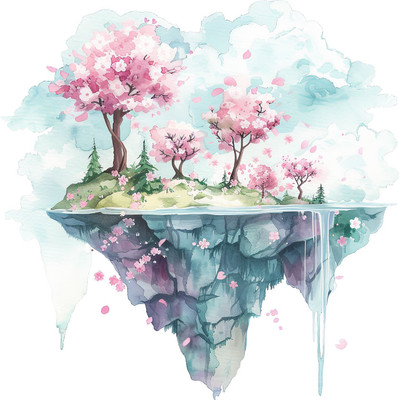 SoFFXia 18 inch Cherry Blossoms Sakura Decorative Wall Sticker for Living Room EDD_WS_16814 Self Adhesive Sticker(Pack of 1)