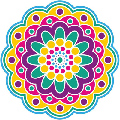 Galaxy Design 50.8 cm L_RANGOLI_A31 Self Adhesive Sticker(Pack of 1)