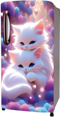 SDPRINTINGHUB 49 inch Fridge Single Door Wallpaper Sticker Wrap For Refrigerator (Size 24x100 inch) Self Adhesive Sticker(Pack of 1)
