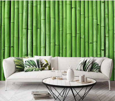 Flipkart SmartBuy 100 cm Green bamboo tree Wallpaper(100CM X45CM) Self Adhesive Sticker(Pack of 1)