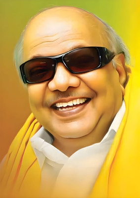 Dumdic 30 cm Dr Karunanidhi A4 Strong Self Adhesive Sticker(Pack of 1)