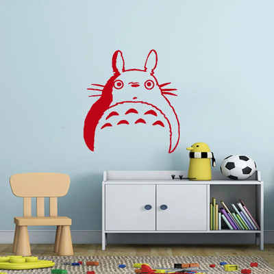 SnappyVinyl 29 cm Fun totoro Red Self Adhesive Sticker(Pack of 1)
