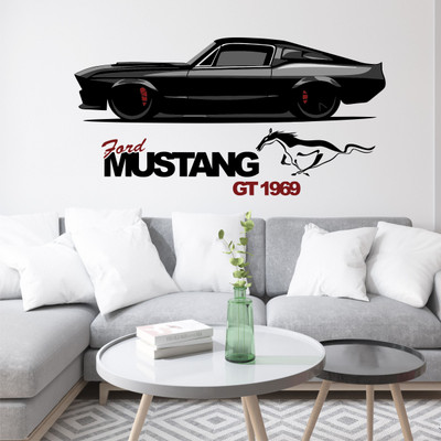 ArtfulDecals 60 cm Mustang GT wall sticker Self Adhesive Sticker(Pack of 1)