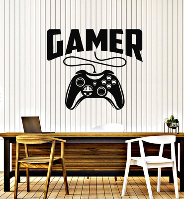 SnappyVinyl 30 cm Games Joystick Gaming Self Adhesive Sticker(Pack of 1)