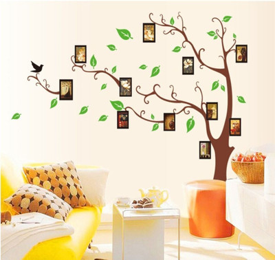 Flipkart SmartBuy 90 cm Palm Green Leaves Memory Photo Tree Wall Sticker (90CM x 60CM) Self Adhesive Sticker(Pack of 1)