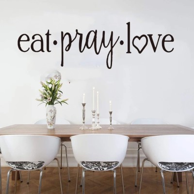 Xskin 125 cm Eat Pray Love Quote Self Adhesive Sticker(Pack of 1)