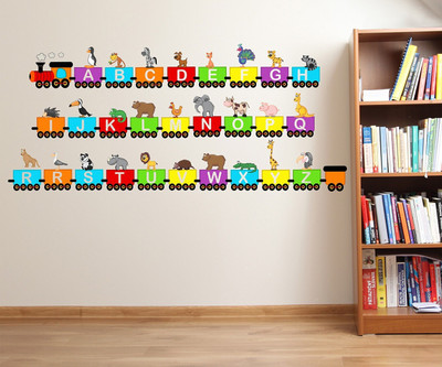 Wallme 170 cm Alphabets | Non-Reusable Stickers Self Adhesive Sticker(Pack of 1)